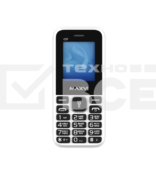 Мобильный телефон Maxvi C27 белый
