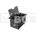 Прямоугольный металлический корпус Wize Pro [WRTS-12BOX-B] для модульной системы врезного лючка в стол с откидывающейся крышкой, до12 модулей-вставок, беспроводная зарядка 10Вт для моб.устройств на крышке, преустановленная рамка,черный, фото2