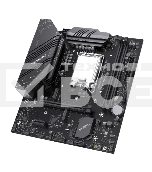 Материнская плата Maxsun Challenger B760M D5 WIFI, LGA 1700, Intel B760, 2xDDR5, 3xSATA, 2xM.2, 1xPCIe 4.0 x16, 1xPCIe 4.0 x1, 1xHDMI, 1xVGA, 1x 1Gb LAN, 2xUSB-A 3.2 Gen 1, 2xUSB-A 2.0, 3x3.5 мм, 5.1, mATX