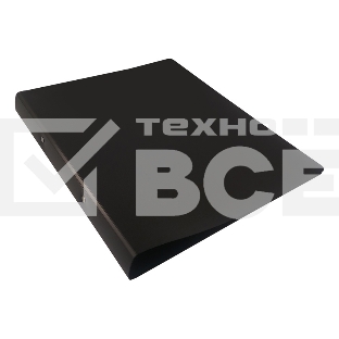Папка на 2-х кольцах Бюрократ DeLuxe DL0740/2BLCK A4 пластик 0.7мм кор.32мм черный