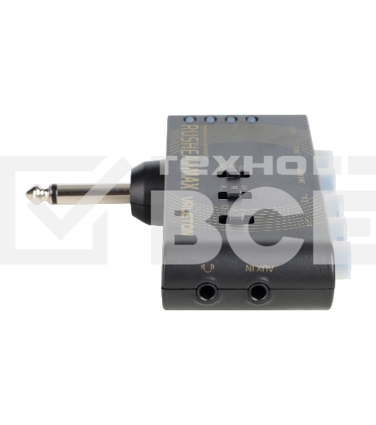 Компактный гитарный усилитель-эмулятор Rushead Max Valeton [RH-100] 5 регулировок для управл.модели clean, overdrive and distortion, эффекты:chorus, tremolo, flanger, reverb, delay, вход Aux, время работы от встроенн.аккумулятора 5 ч, зарядка по USB