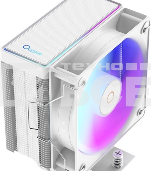 Кулер для процессора Ocypus Gaммa A40 WH ARGB Digital, 100мм ARGB FAN, Top Display Panel, 4 HEAT PIPES, 4-PIN PWM, 600-2400 RPM, 29.5DBA, HYDRO BEARING, LGA115X/1200/1700/18XX, AM4/AM5