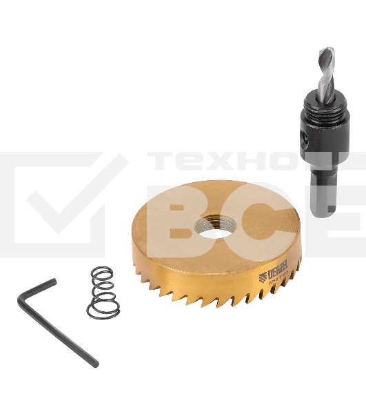 Коронка по металлу Denzel HSS, 60 мм, нитридтитановое покрытие