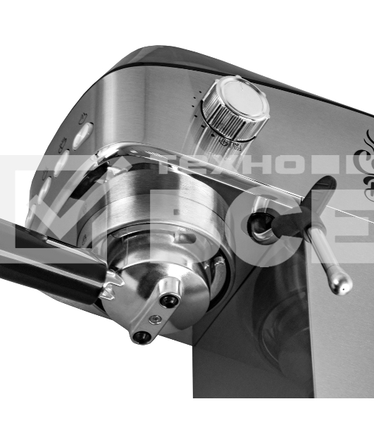 Кофеварка рожкового типа электрическая Endever Costa-1089, объем-1,2л, цвет стальной/черный, мощность 1350 Вт, давление 20 бар