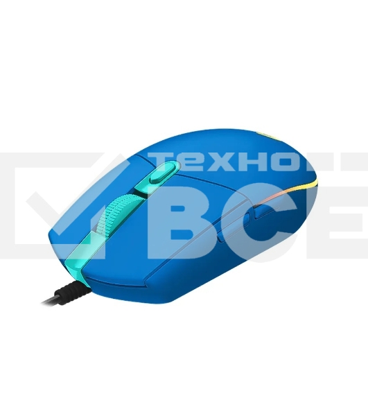 Мышь проводная Logitech G102 LIGHTSYNC синий, 8000 dpi, USB, кнопки - 6