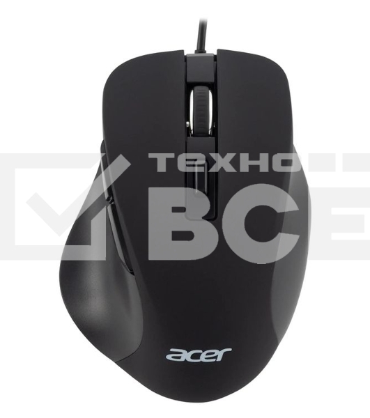 Мышь проводная Acer OMW120 черный, 2000 dpi, USB, кнопки - 6