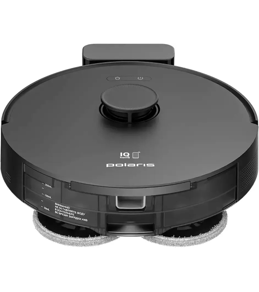 Робот-пылесос Polaris IQ Home PVCR 4750 черный, 5000 мAч Li-ion, уборка сухая/влажная, пылесборник контейнер 0,22 л
