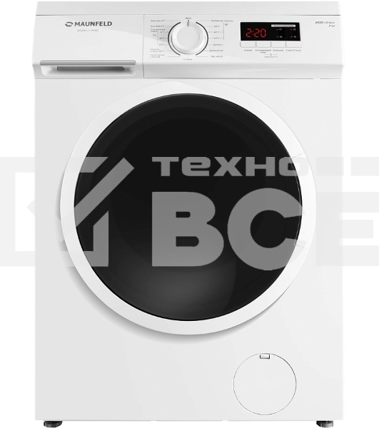 Стиральная машина Maunfeld MFWM127WH05  белый, загрузка  фронтальная 9 кг, 1200 об/мин., класс: А+++