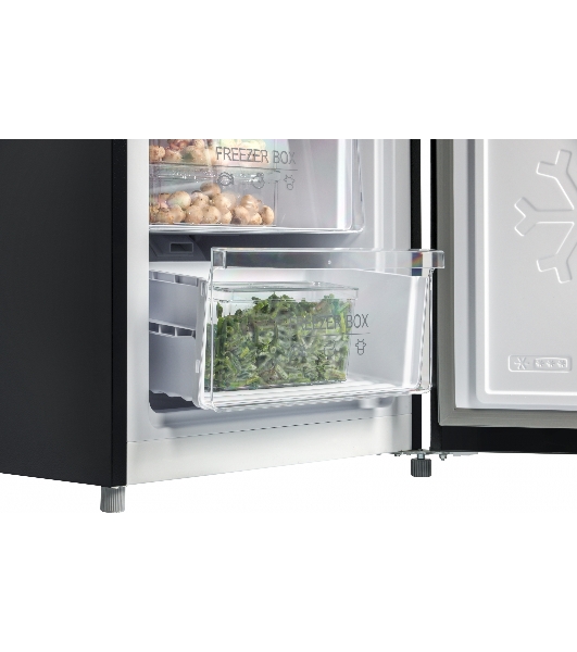 Холодильник Nordfrost RFC 390D NFGB черное матовое стекло двухкамерный 240/95л морозилка снизу