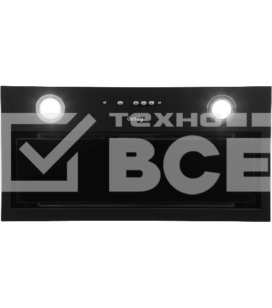 Вытяжка полновстраиваемая Domfy DM6036BB BG черный, управление кнопочное (1 мотор)