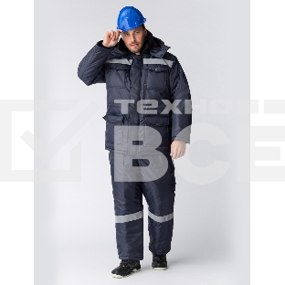 Костюм зимний Мастер NEW (Оксфорд) полукомбинезон, темно-синий 52-54 170-176