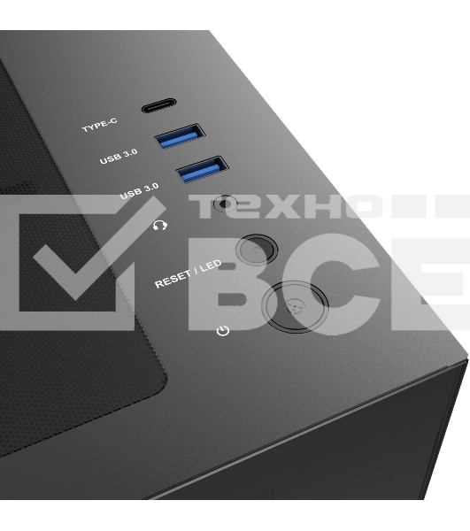 Компьютерный корпус без блока питания Case Raijintek ATREUS BT7, Midi-Tower, TG, 7x120мм ARGb, 2xUSB-A 3.0 + 1xUSB Type-C, E-ATX, ATX, mATX, mITX черный