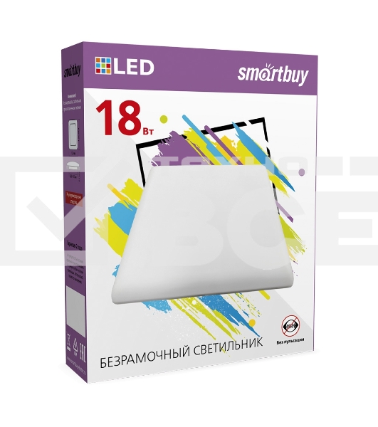 Безрамочный светильник Smartbuy (SBL-BDLS-18-65K) 18W/6500К