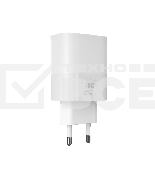 Сетевое зарядное устройство MORE CHOICE NC81i СЗУ 1USB+1Type-C 3.0A PD 20W+ QC3.0, белый