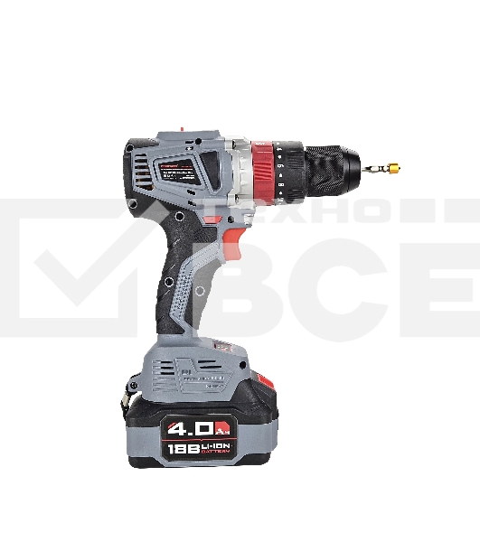 Дрель бесщеточная ударная ProfiPower MKDHP-18V (Li-ion-2шт, 4.0А·ч, 80Нм, 2 скорости,магнитная бита,З/У, в кейсе)