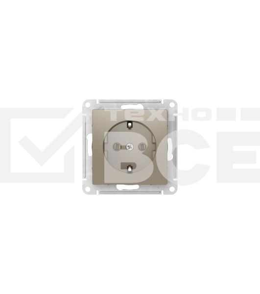 Розетка AtlasDesign 16А с заземл. быстрозажим. клем. механизм шампань SE ATN000543S