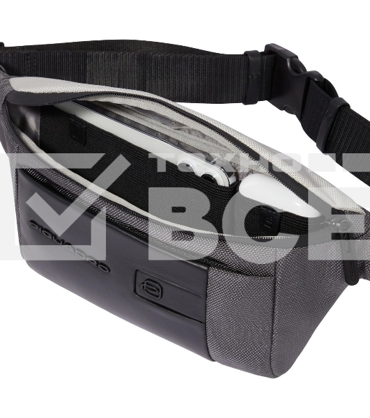 Сумка Piquadro Brief2 Special CA2174BR2S/GRN серая/черная нейлон/натур.кожа