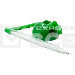 Ручка шариковая Buro зеленый, d=0.7мм, синие чернила, индивидуальный пакет с европодвесом, на подставке, сменный стержень, линия 0.5мм, круглая, фото3