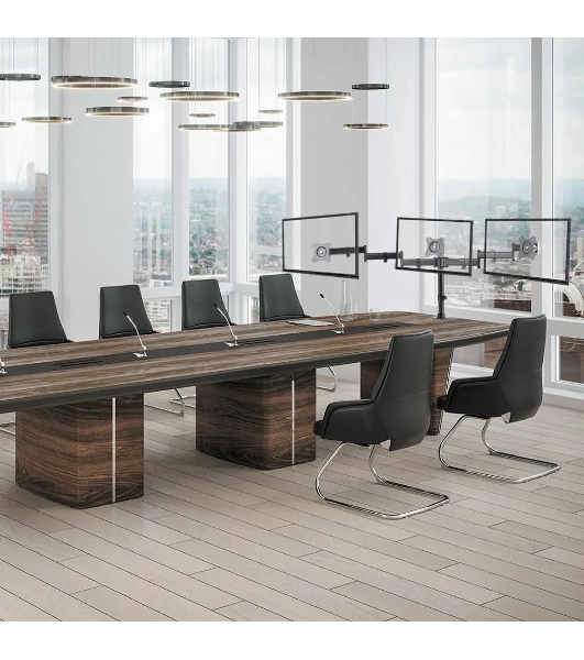 Кронштейн для мониторов Arm Media LCD-T15 черный 15'-32' макс.30кг настольный поворот и наклон верт.перемещ.