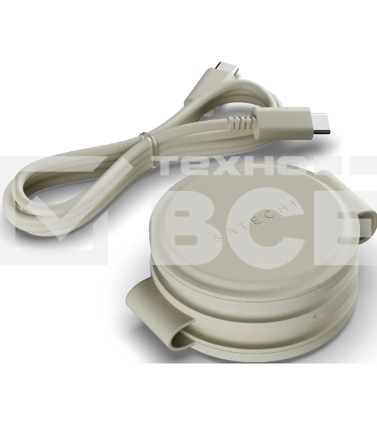 Переносное зарядное устройство Satechi Qi2 OntheGo 3-in-1 Wireless Charger, песочный