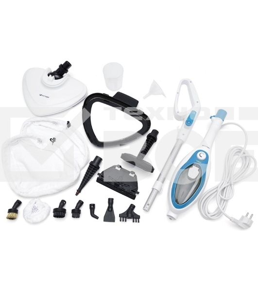 Швабра паровая Kitfort KT-1004-1 1500Вт голубой/белый