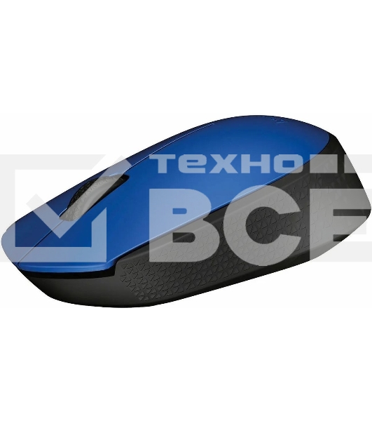 Мышь беспроводная Logitech M171 синий, 1000 dpi, радиоканал, USB, кнопки - 3