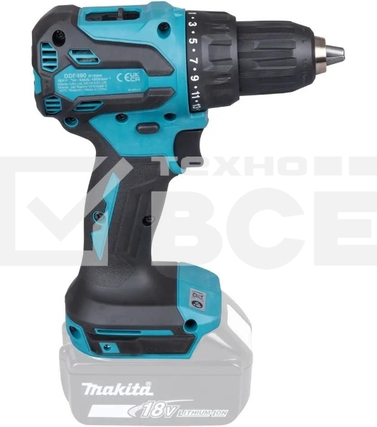 Дрель-шуруповерт Makita DDF490Z, без АКБ, без ЗУ