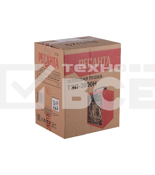 Тепловая электрическая пушка Ресанта ТЭП-3000Н (компактная) 67/1/18