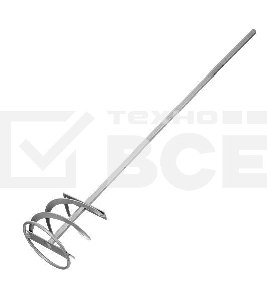 Миксер Сибртех для красок и штукатурных смесей, 100х10х600 мм, шестигранный хвостовик