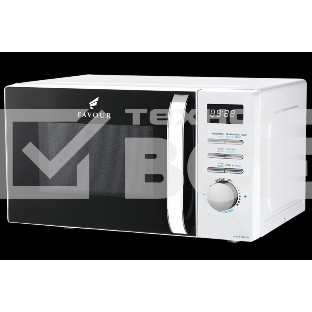 Микроволновая печь FAVOUR FV RTD 700 20W белый, 20 л, 700 Вт, переключатели - кнопки, поворотные переключатели