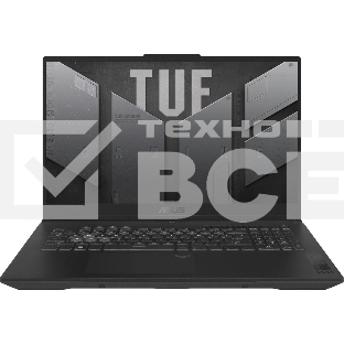 Ноутбук ASUS TUF A16 FA607NUQ-RL024/16'/IPS/AMD Ryzen 7 170/16384Mb/512Gb SSD/nVidia GeForce RTX4050(6144Mb)/DOS/серый/2.2kg