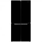 Холодильник Schaub Lorenz SLU X490GY3EI черное стекло трехкамерный 300/124л морозилка снизу, No Frost, Side by Side, фото 1