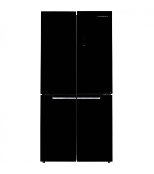 Холодильник Schaub Lorenz SLU X490GY3EI черное стекло трехкамерный 300/124л морозилка снизу, No Frost, Side by Side