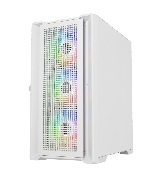 Компьютерный корпус Powercase Alisio Micro X4W V2, Tempered Glass, 4х 120мм ARGB fans, ARGB HUB, белый, mATX (CAMCXW-A4)