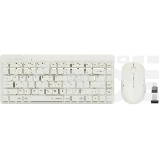 Клавиатура + мышь A4Tech Fstyler FG2200 Air2 клав:бежевый мышь:бежевый USB беспроводная slim