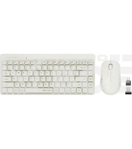 Клавиатура + мышь A4Tech Fstyler FG2200 Air2 клав:бежевый мышь:бежевый USB беспроводная slim