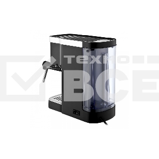 Кофеварка рожковая BRAYER BR1100 черный, исп. кофе - молотый, 1,25 л, 1500 Вт, 15 Бар.