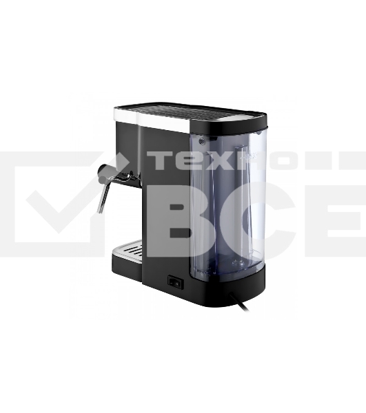 Кофеварка рожковая BRAYER BR1100 черный, исп. кофе - молотый, 1,25 л, 1500 Вт, 15 Бар.