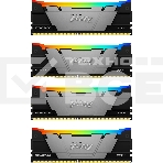 Оперативная память Kingston Fury Renegade, DDR4, 32GB (4x8GB), 3200MHz, CL16, с радиаторами, RGB, серебристый/черный, фото 1