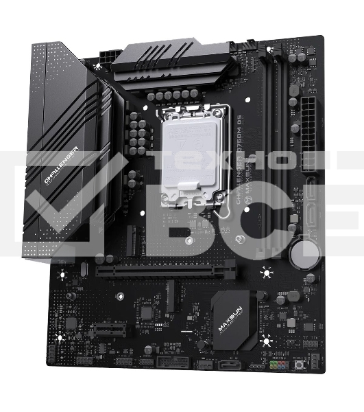 Материнская плата Maxsun Challenger B760M D5 WIFI, LGA 1700, Intel B760, 2xDDR5, 3xSATA, 2xM.2, 1xPCIe 4.0 x16, 1xPCIe 4.0 x1, 1xHDMI, 1xVGA, 1x 1Gb LAN, 2xUSB-A 3.2 Gen 1, 2xUSB-A 2.0, 3x3.5 мм, 5.1, mATX