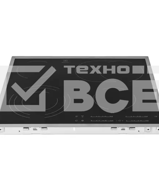 Встраиваемая варочная поверхность Electrolux электрическая, 60 см, серебристая рамка, черный цвет