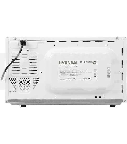 Микроволновая печь Hyundai HYM-D2077 белый, 20 л, 700 Вт, переключатели - сенсор