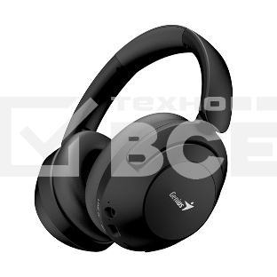 Наушники Genius HS-810BT, подключение Bluetooth, 3.5мм, зарядка Type-C, время работы до 8 часов, размеры 175 x 185.4x 84.7мм. Цвет черный