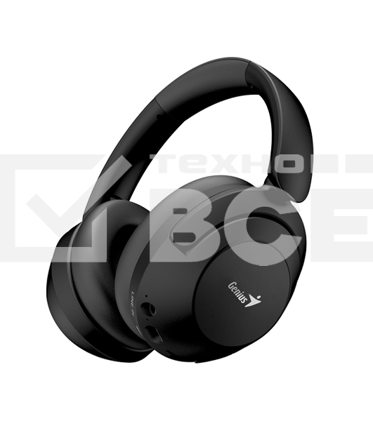 Наушники Genius HS-810BT, подключение Bluetooth, 3.5мм, зарядка Type-C, время работы до 8 часов, размеры 175 x 185.4x 84.7мм. Цвет черный