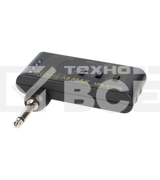 Компактный гитарный усилитель-эмулятор Rushead Max Valeton [RH-100] 5 регулировок для управл.модели clean, overdrive and distortion, эффекты:chorus, tremolo, flanger, reverb, delay, вход Aux, время работы от встроенн.аккумулятора 5 ч, зарядка по USB