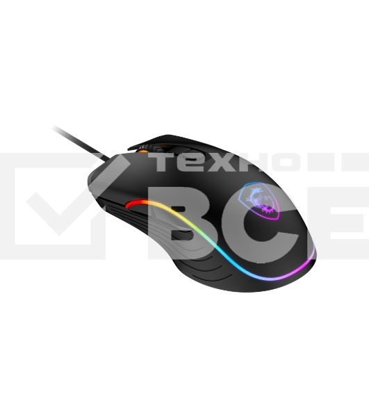 Мышь проводная MSI Forge GM300 черный, 7200 dpi, USB, кнопки - 7