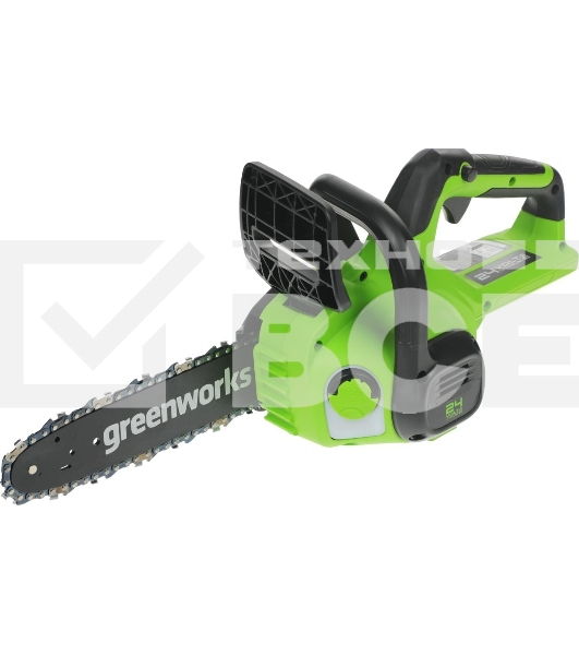 Цепная пила аккумуляторная GreenWorks G24CS25K4, 24V, 25 см, c АКБ 4А·ч и ЗУ (2007707UB)