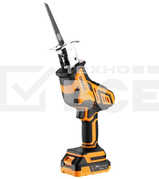Сабельная пила аккумуляторная DEKO DKRS20-Li, 20В, 1x3.0А·ч