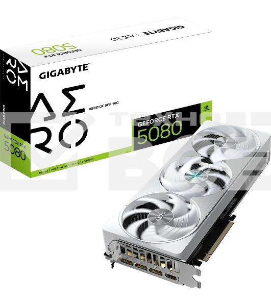 Видеокарта Gigabyte PCI-E 5.0 GV-N5080AERO OC-16GD 1.0 NVIDIA GeForce RTX 5080 16Gb 256bit GDDR7 2730/30000 HDMIx1 DPx3 HDCP Ret
