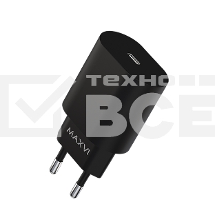 Сетевое зарядное устройство Maxvi SFC-125PD Type-C 3А 25W PD QC3.0 черный